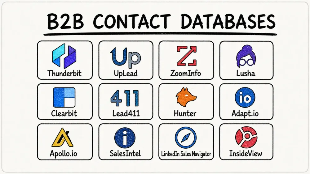 Top 20 des services et fournisseurs de bases de contacts B2B