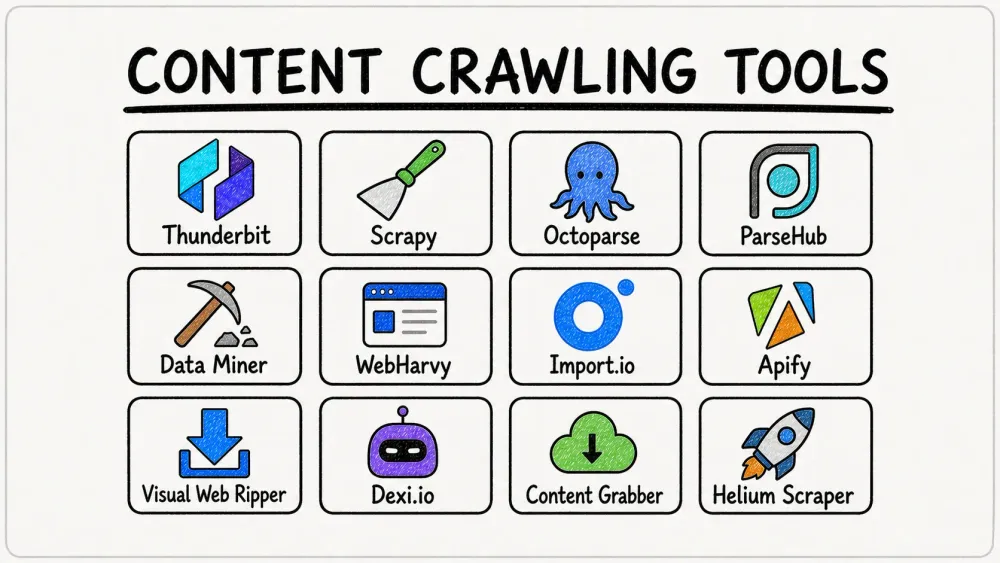 Os 16 melhores ferramentas de crawling de conteúdo para web scraping eficiente