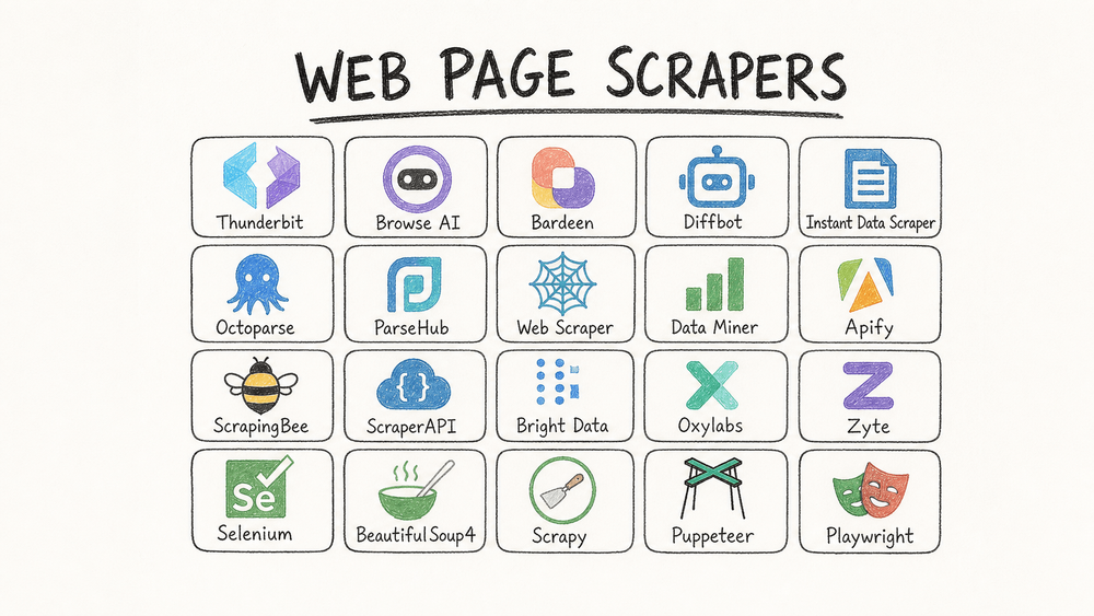 Best 20 Web Page Scrapers You Should Know About in 2026