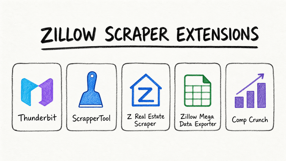 Δοκίμασα 5 Chrome Extensions για Zillow Scraping — Η ετυμηγορία μου