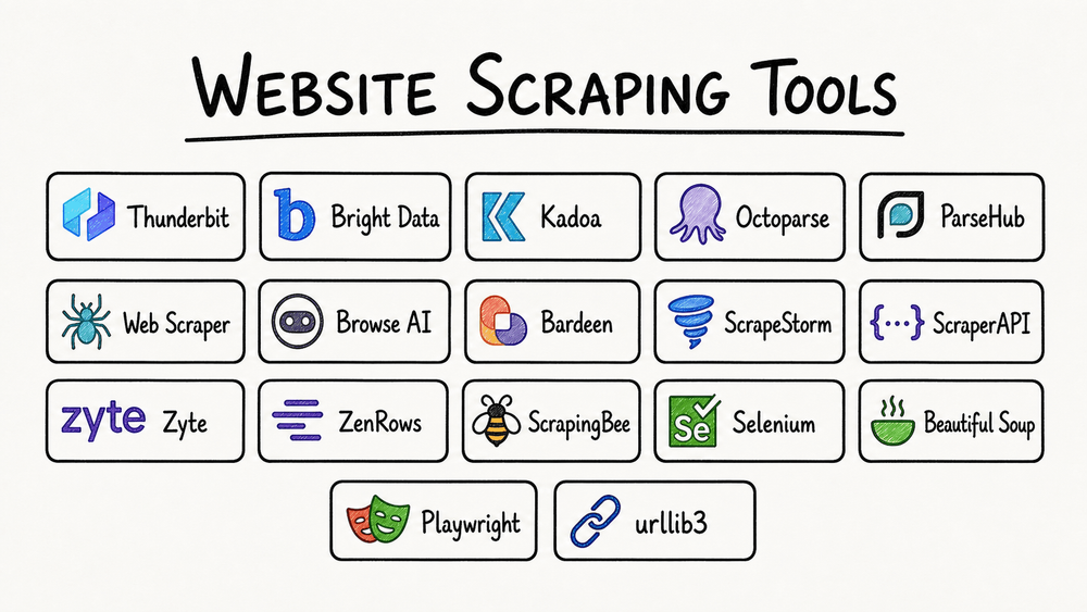Les 17 meilleurs outils de scraping de sites web en 2026
