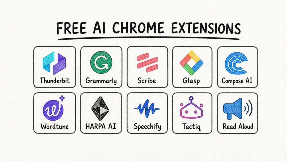 أفضل 10 إضافات ذكاء اصطناعي مجانية لمتصفح Chrome يجب تجربتها في 2026
