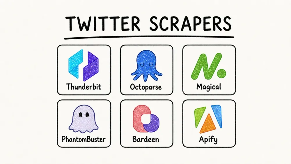 6 najlepszych scraperów Twittera (x.com) w 2026 roku