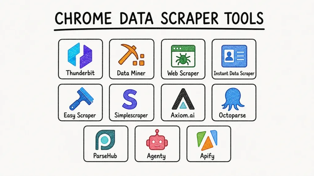Top 11 Chrome Extension Data Scraper Tools in 2026