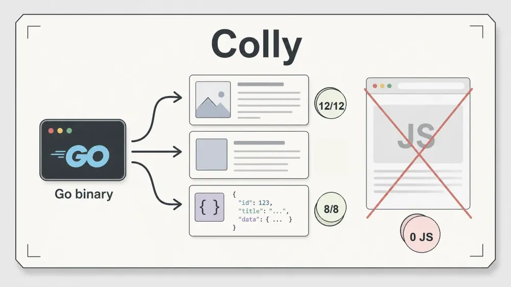 قمت بقياس أداء Colly على 17 صفحة بدون متصفح مرفق — وهذه هي حقيقة معنى "مُستخرج Go سريع"