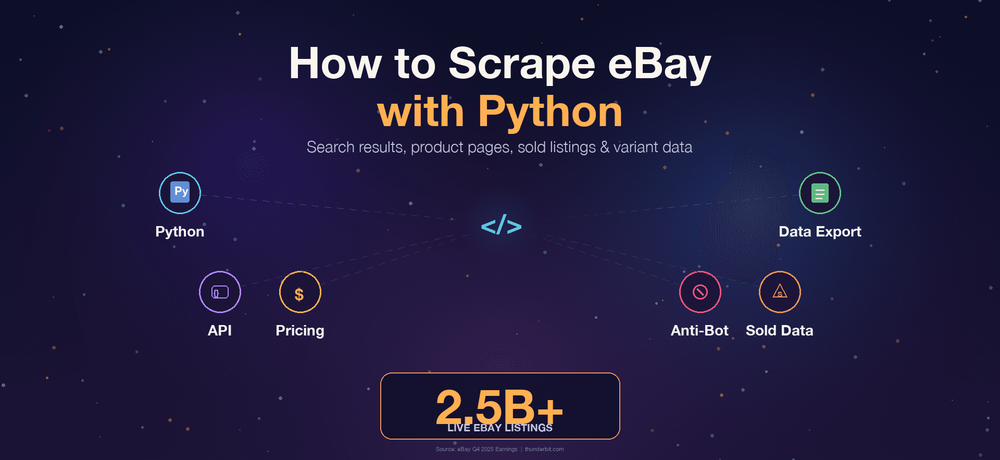 استخراج بيانات eBay باستخدام Python: كود يعمل فعلًا
