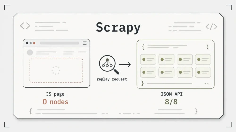 مراجعة Scrapy 2.17: يتجاوز المتصفح ويستدعي واجهة الـ API