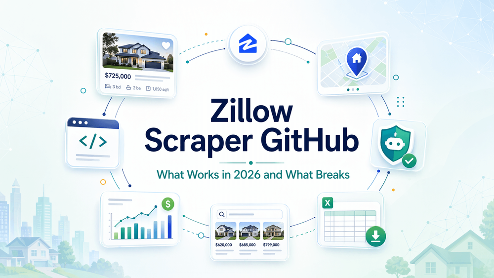 Zillow Scraper GitHub: ما الذي يعمل في 2026 (وما الذي يتعطل)