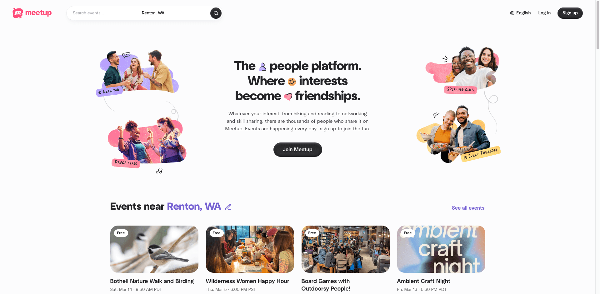 Meetup | We are what we do Screenshot