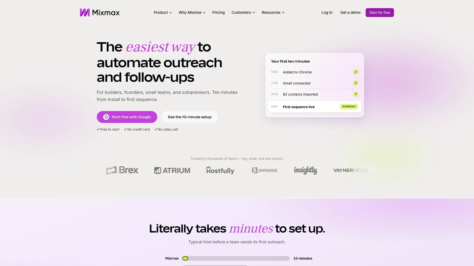 Mixmax official website screenshot
