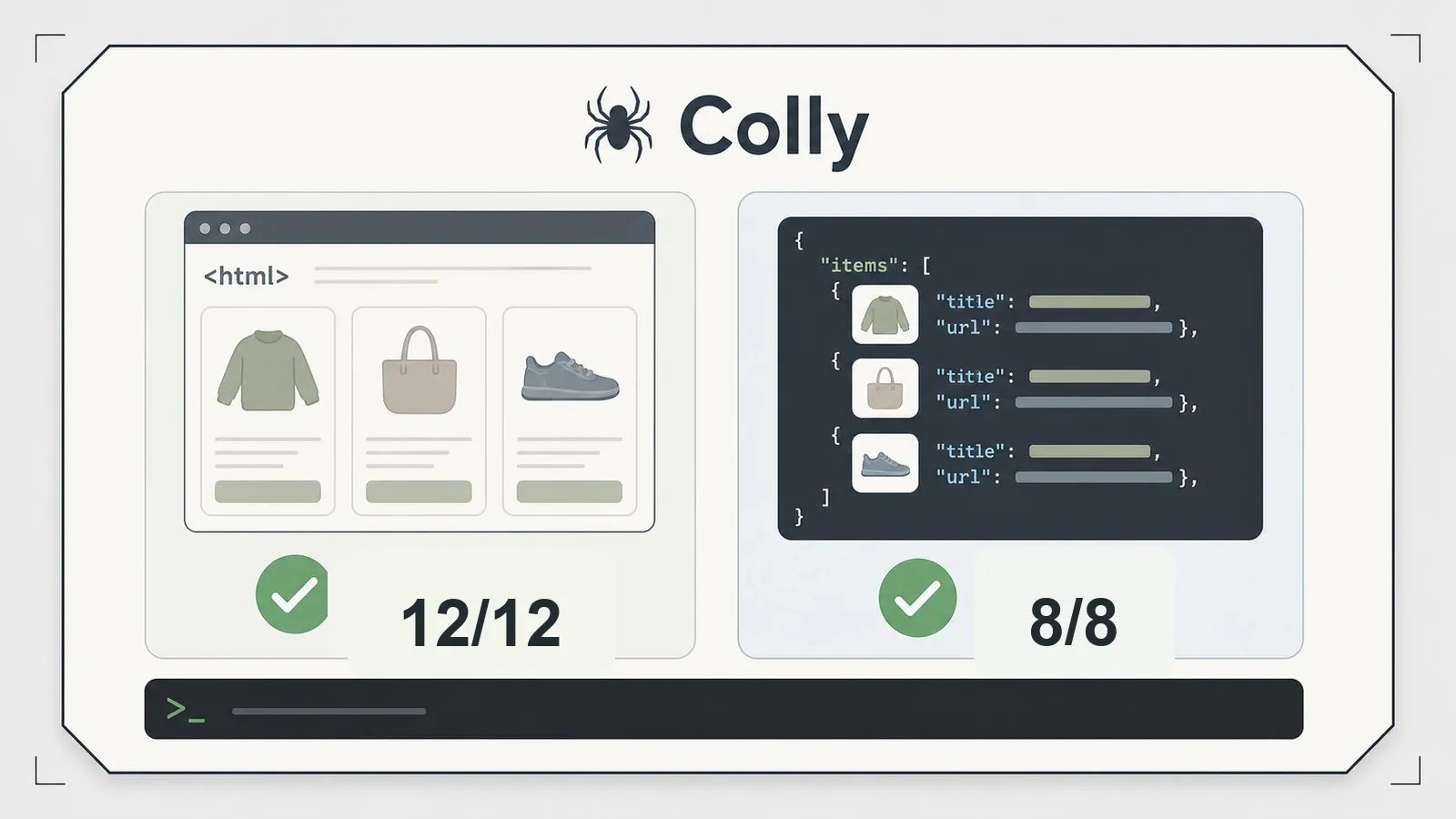 Colly static and JSON results