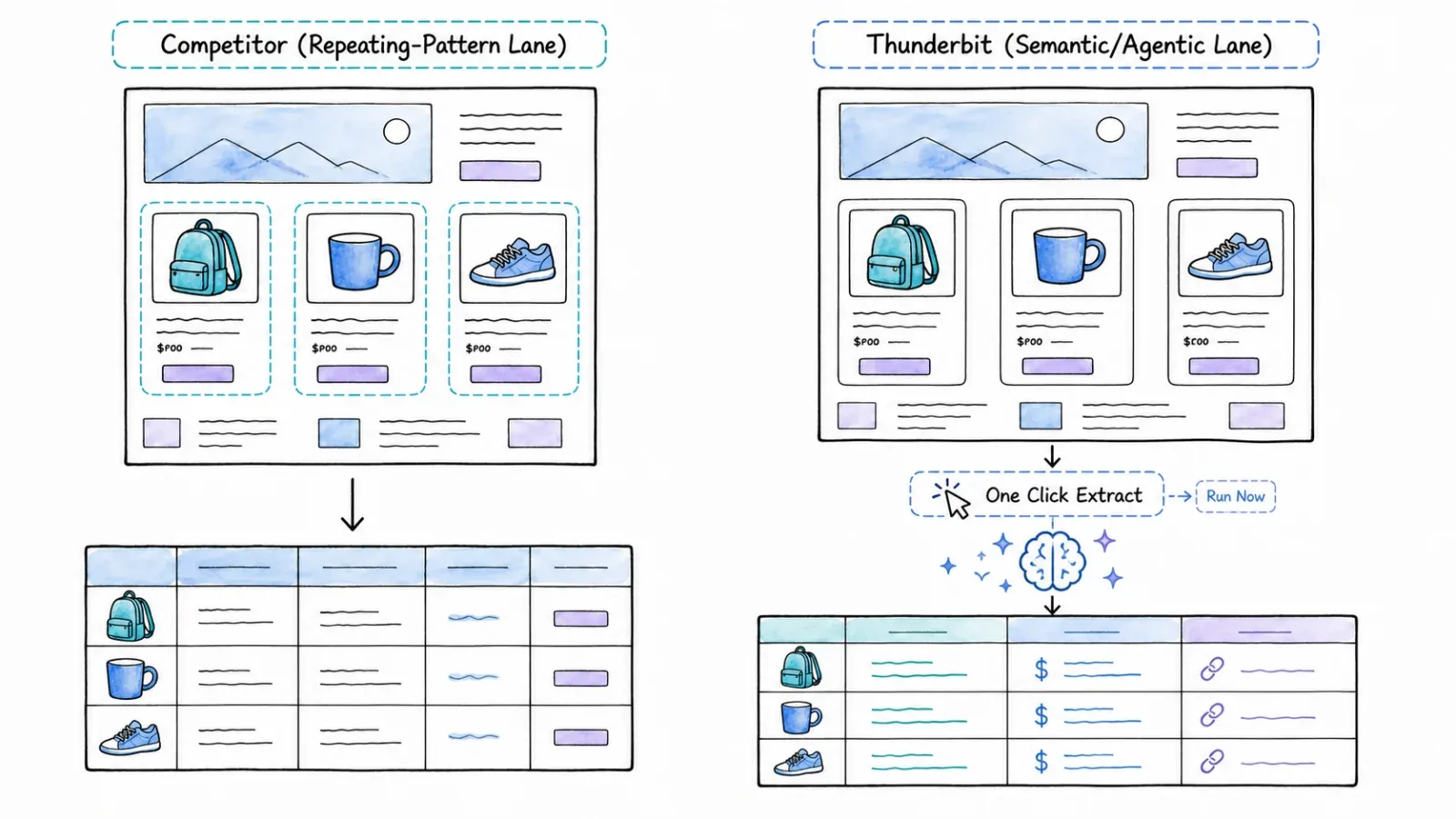 Repeating-pattern and agentic semantic extraction workflows
