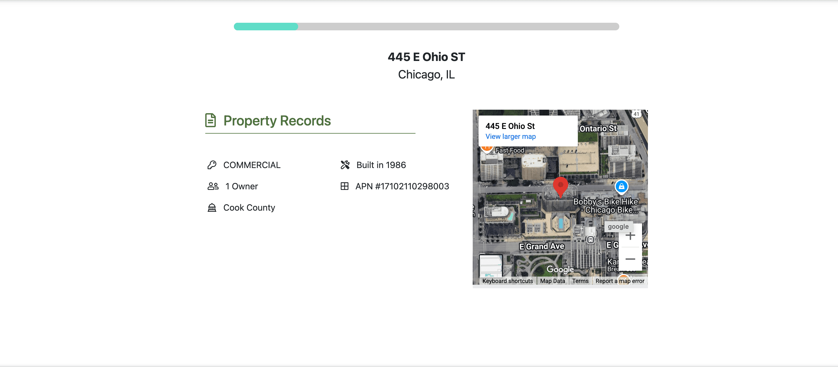 Reverse Address Search Result Screenshot