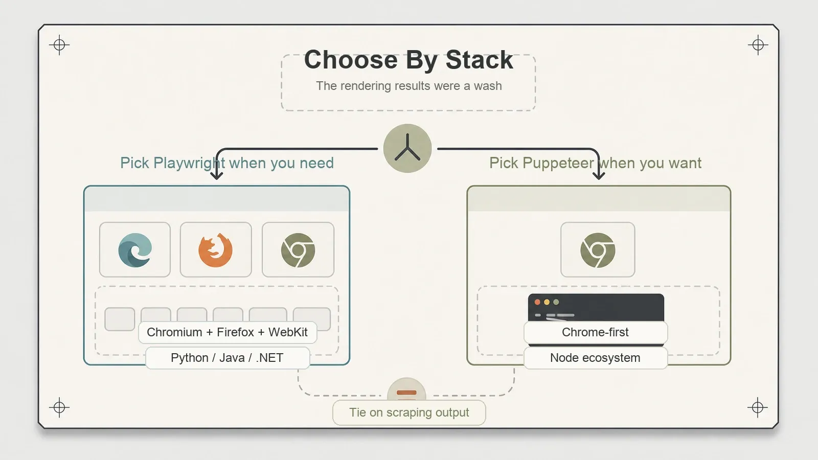Playwright vs Puppeteer choose by stack