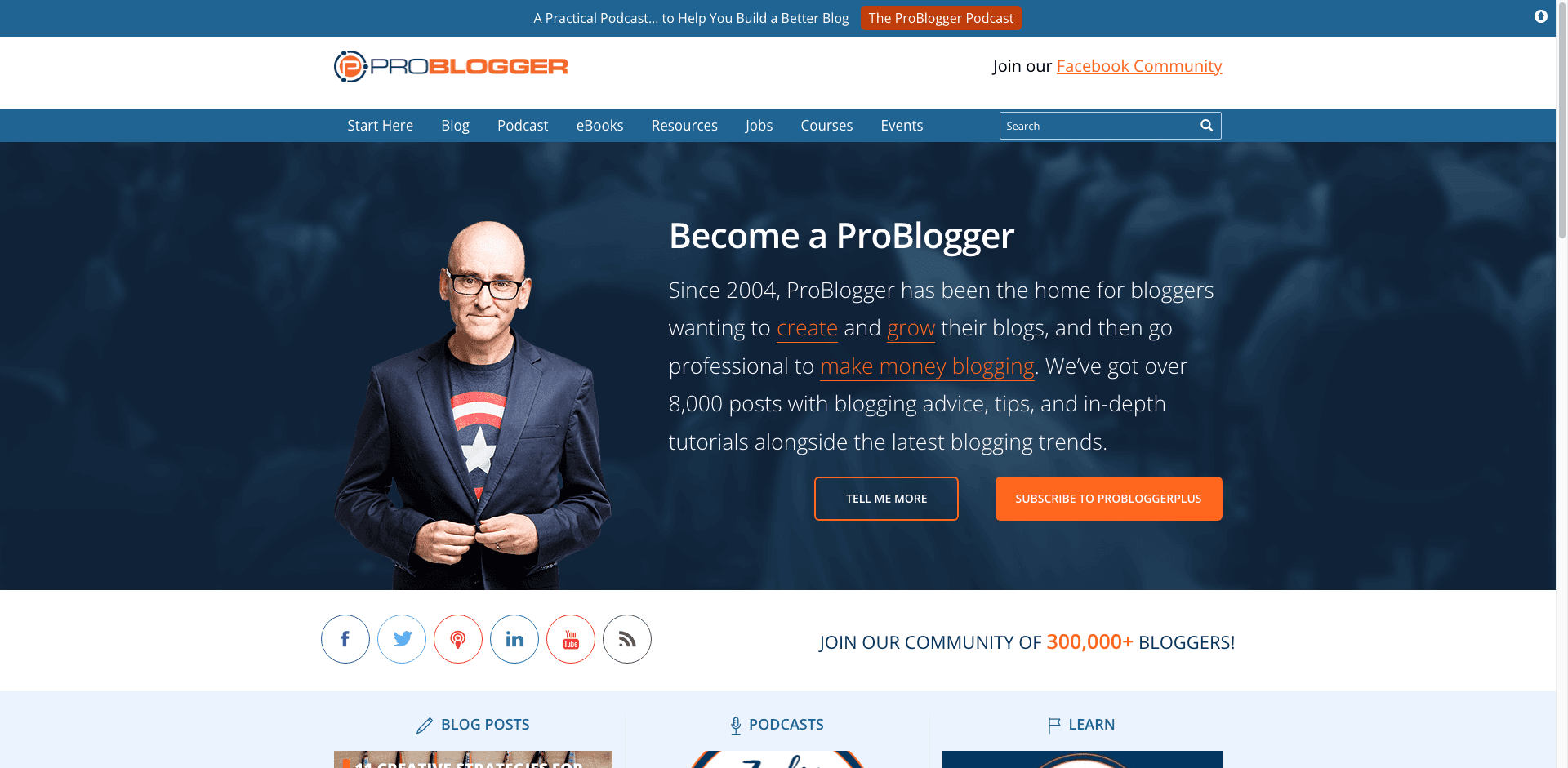 ProBlogger | Blog Tips to Help You Make Money Blogging Screenshot