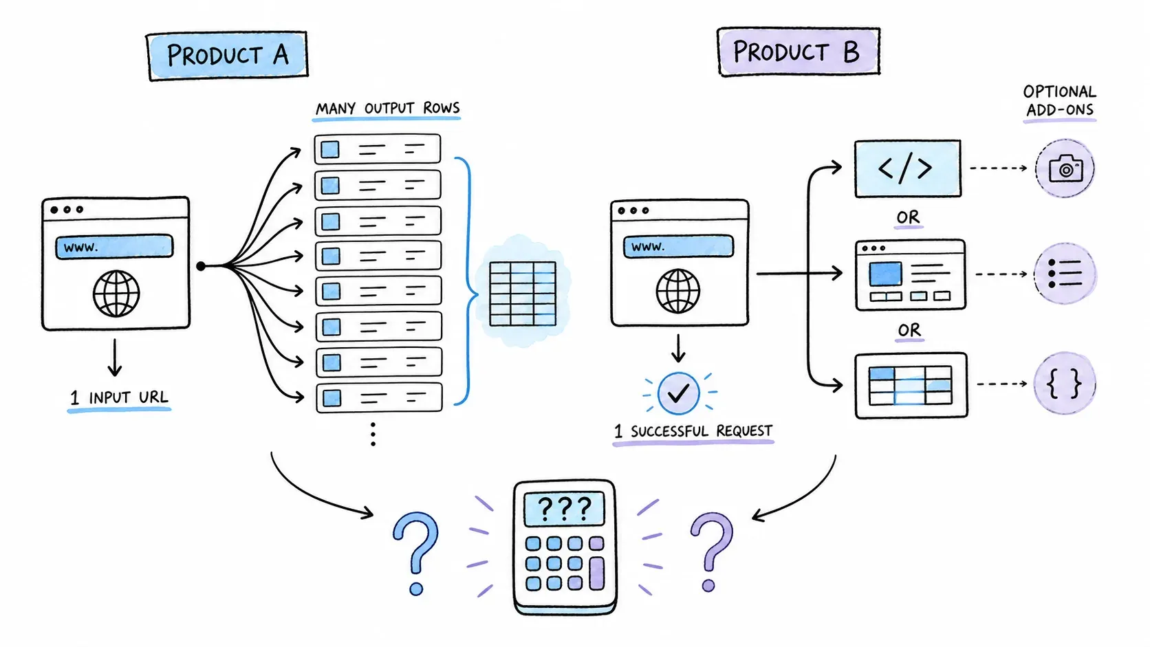 Different billing units that require workload-specific normalization