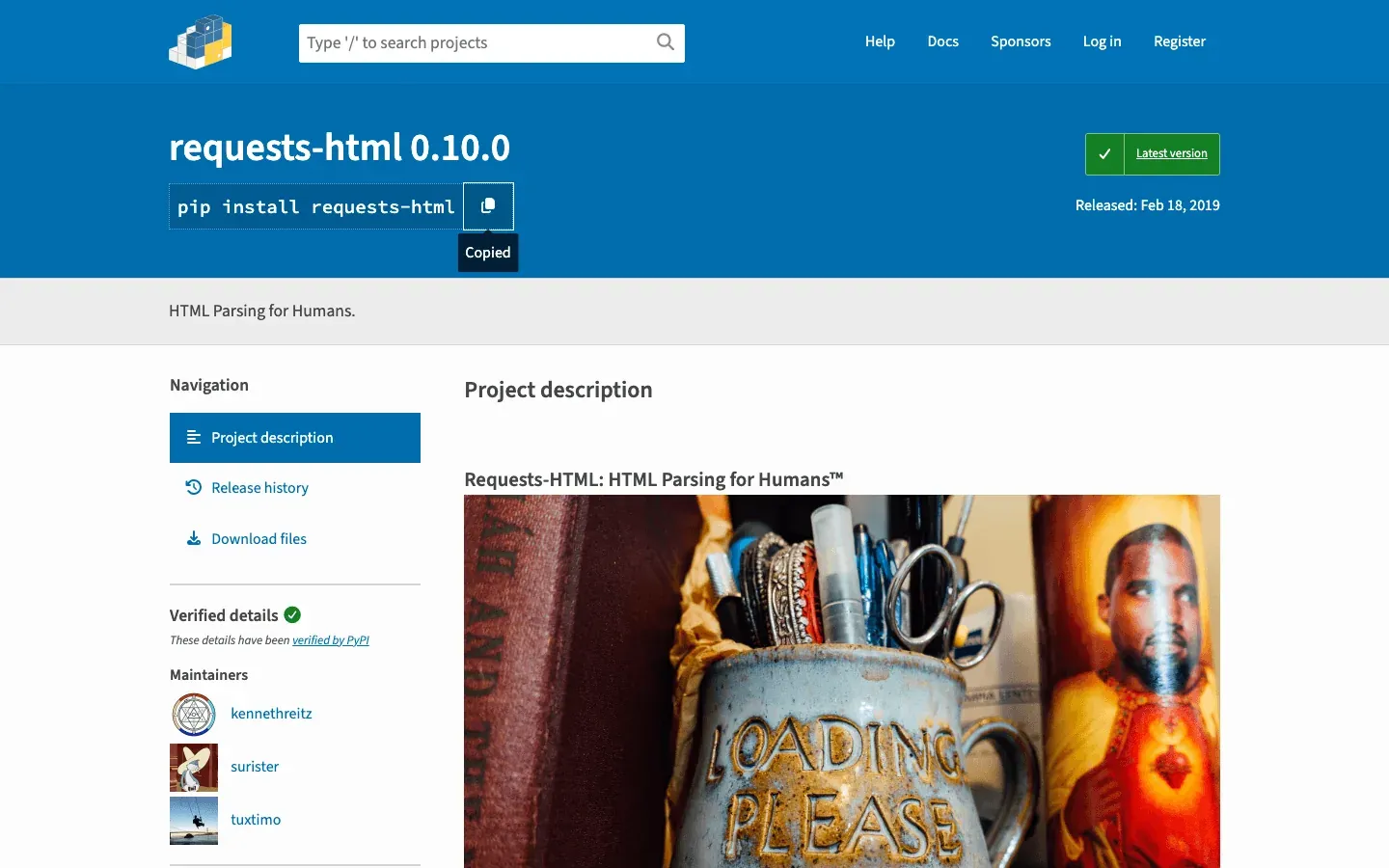 requests-html-pypi-project-page.png