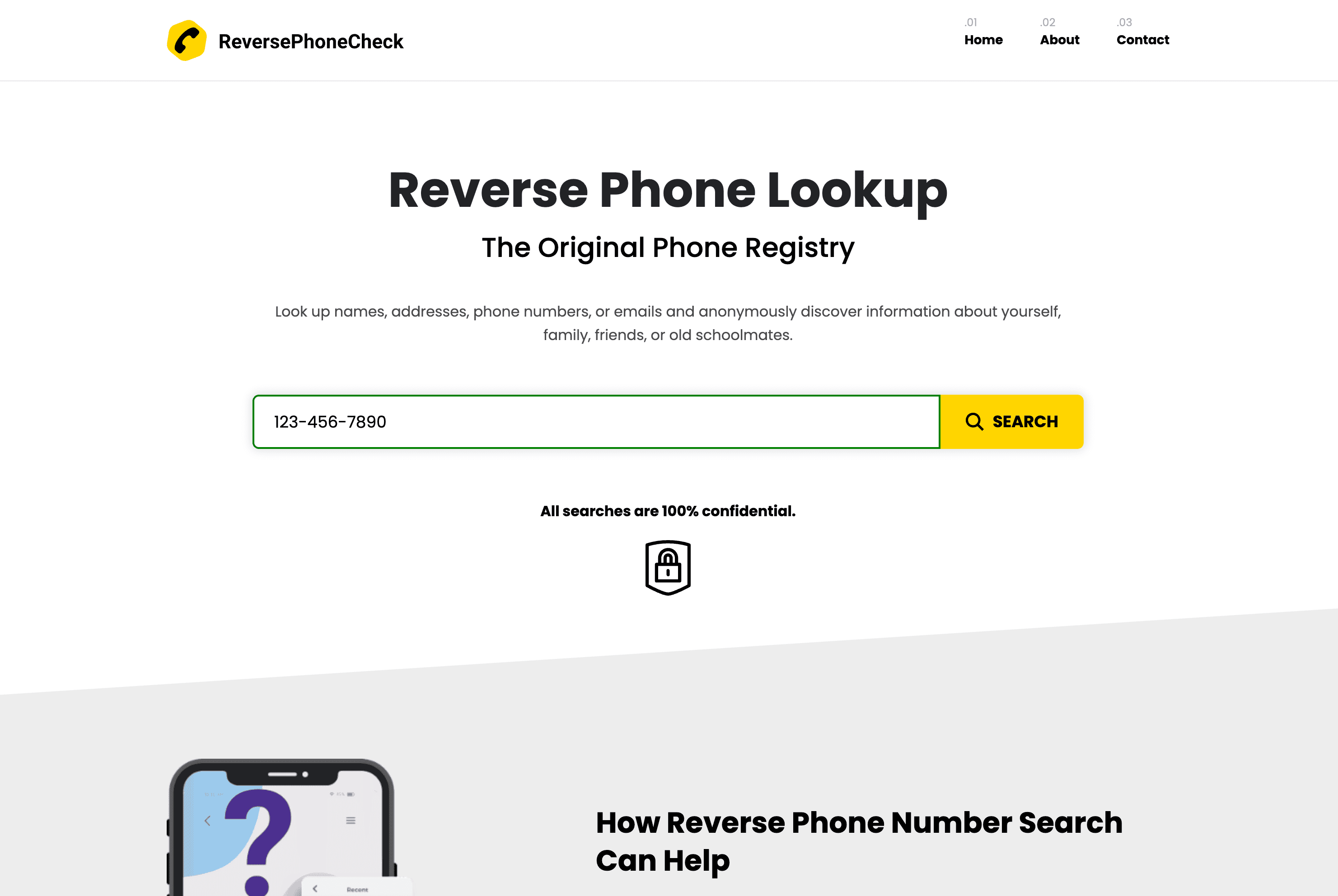ReversePhoneCheck 截圖