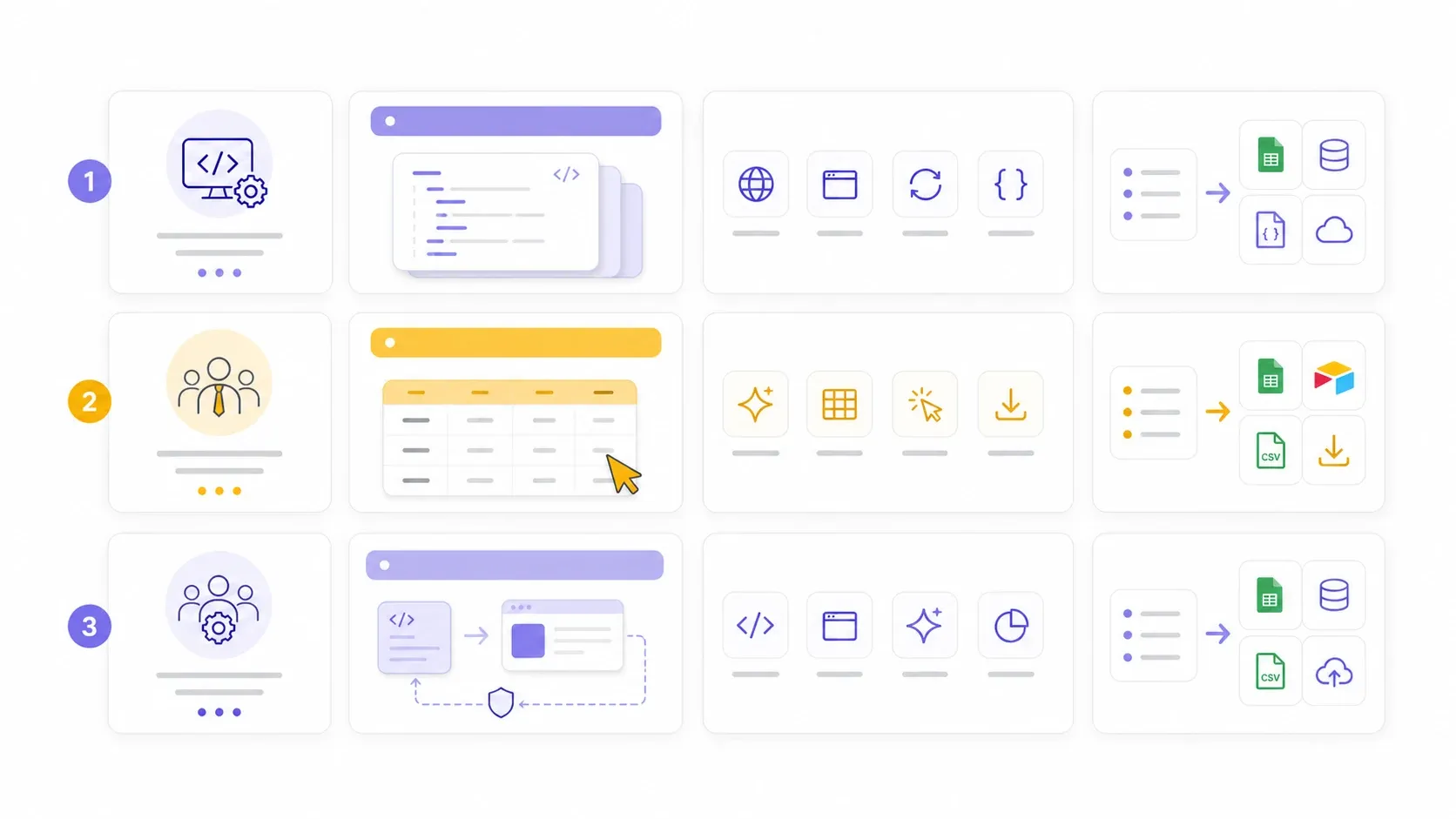 Shortlist matrix visual