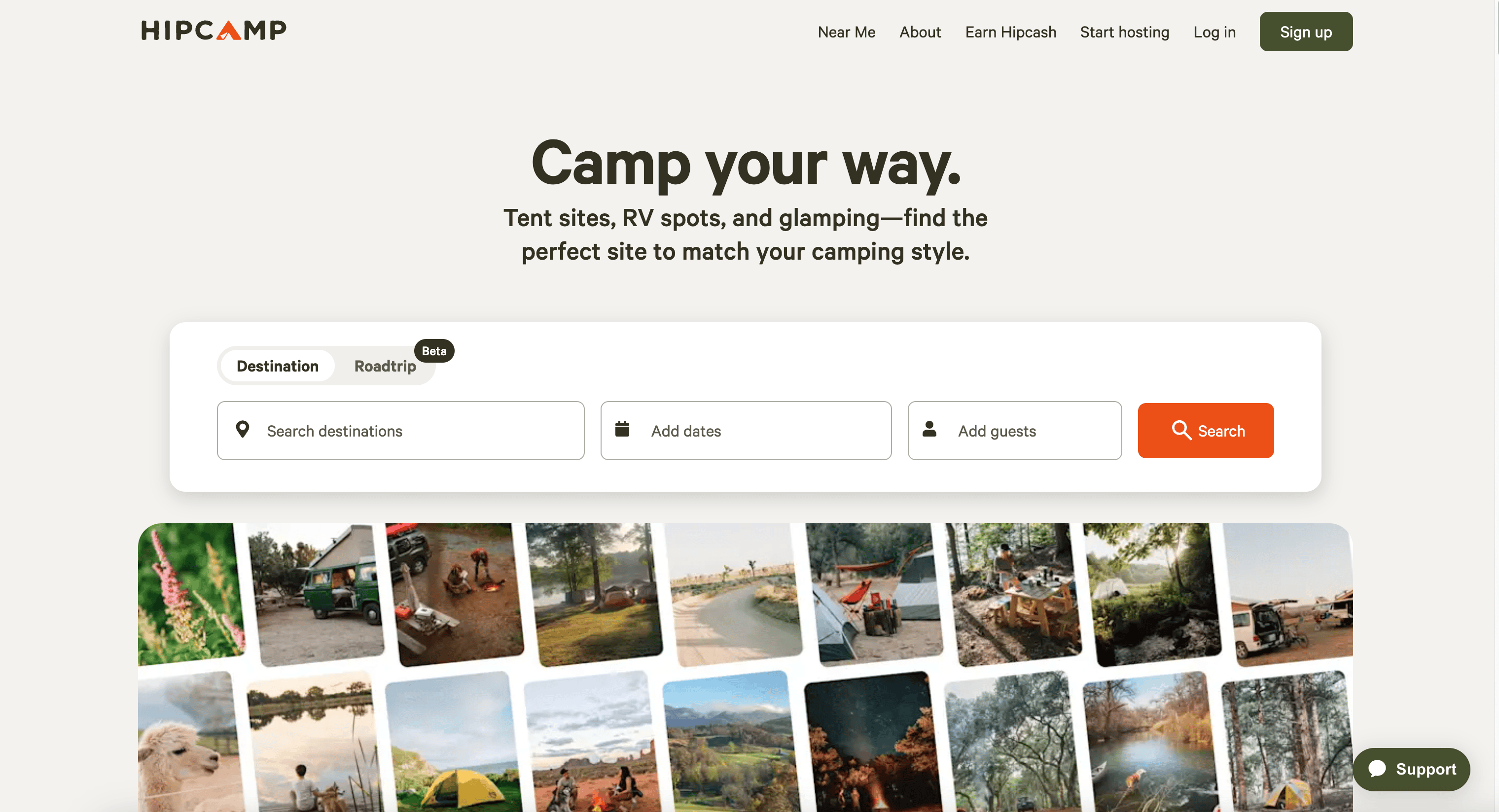 Hipcamp Screenshot