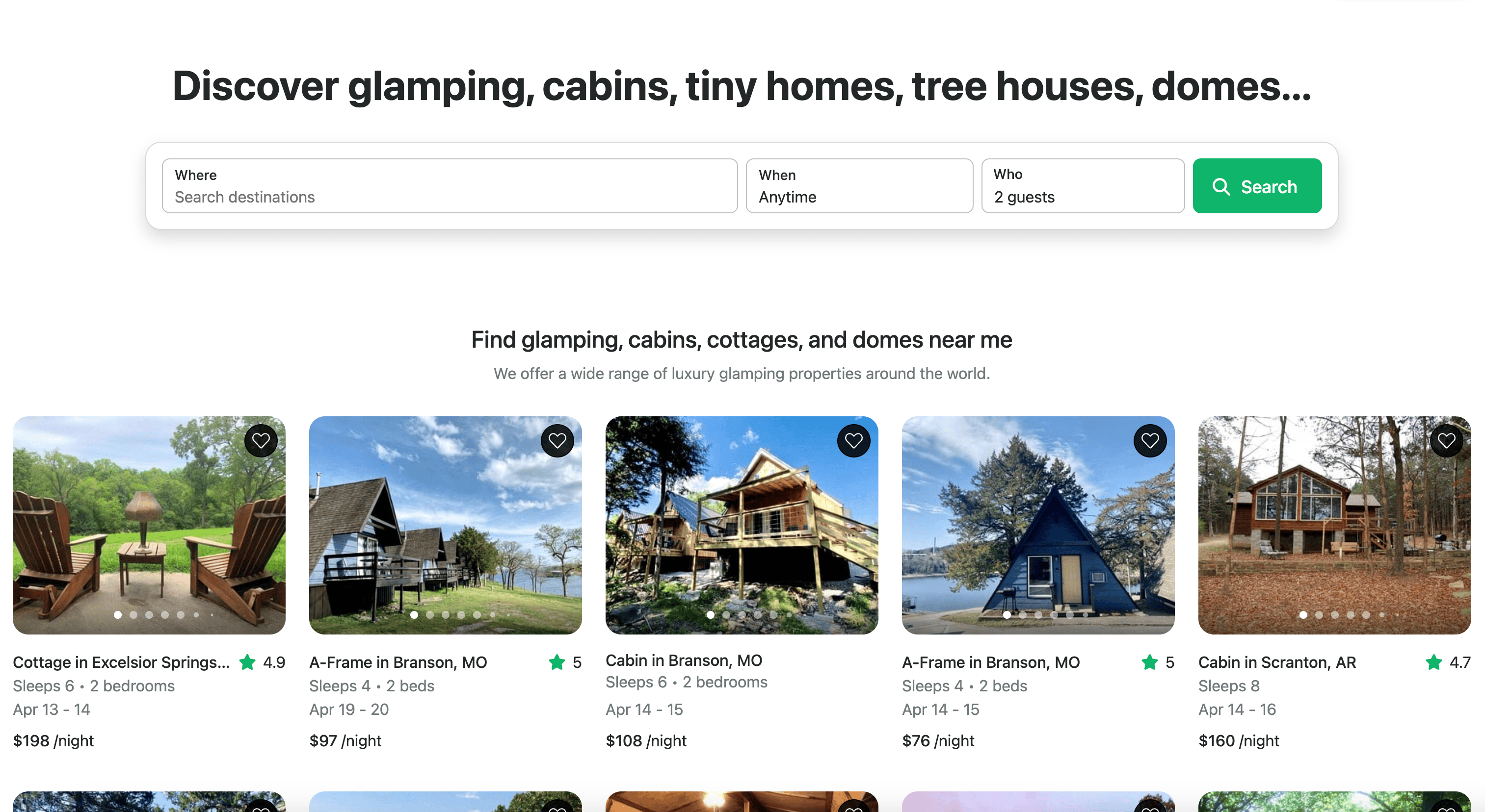 Glamping Hub Screenshot