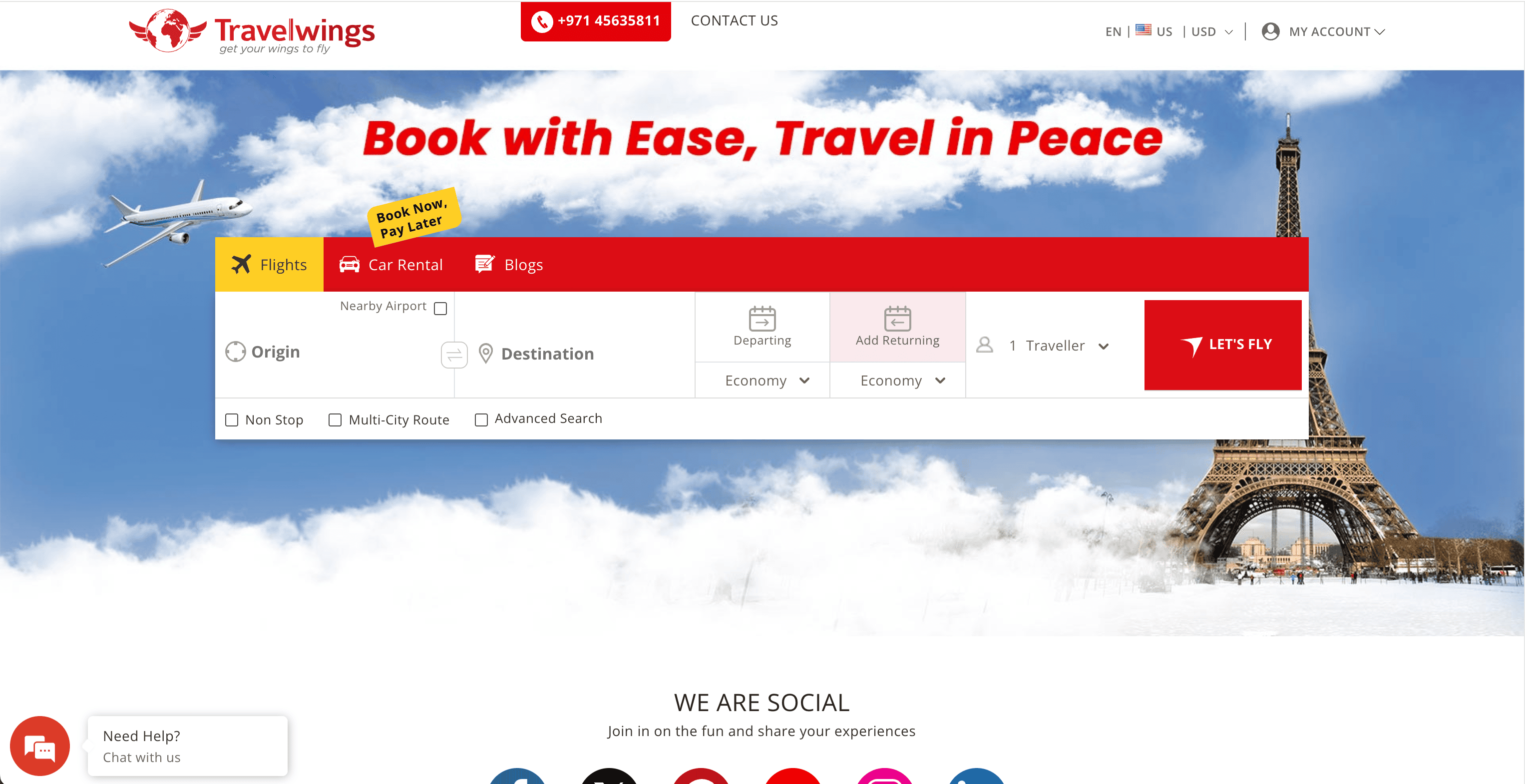 TravelWings Homepage
