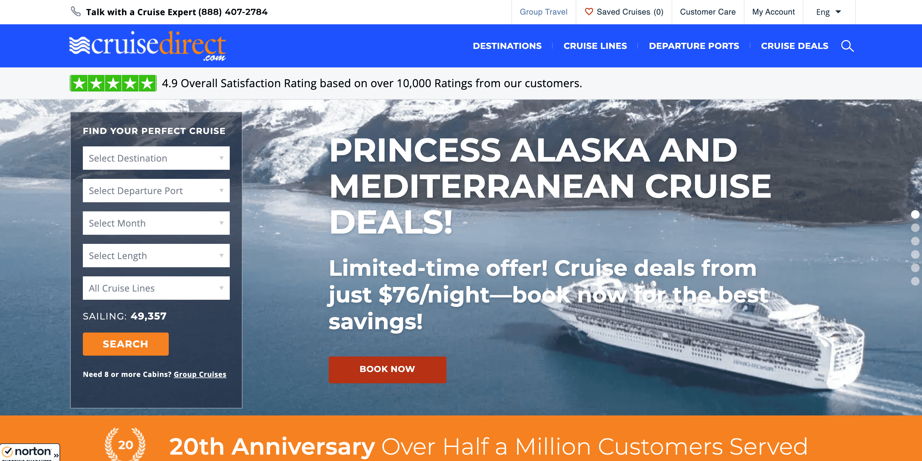 CruiseDirect Homepage