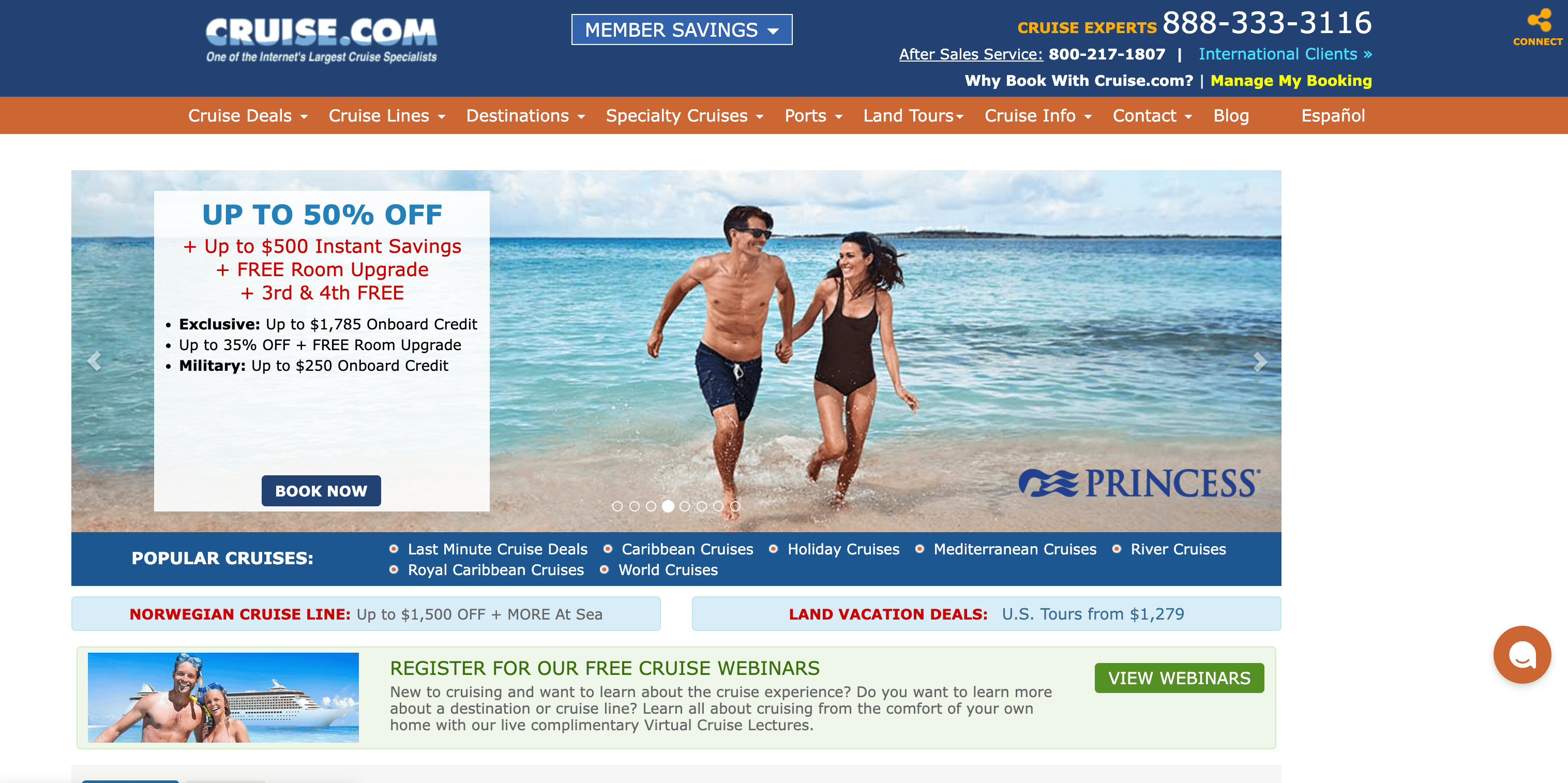 Cruises.com Homepage