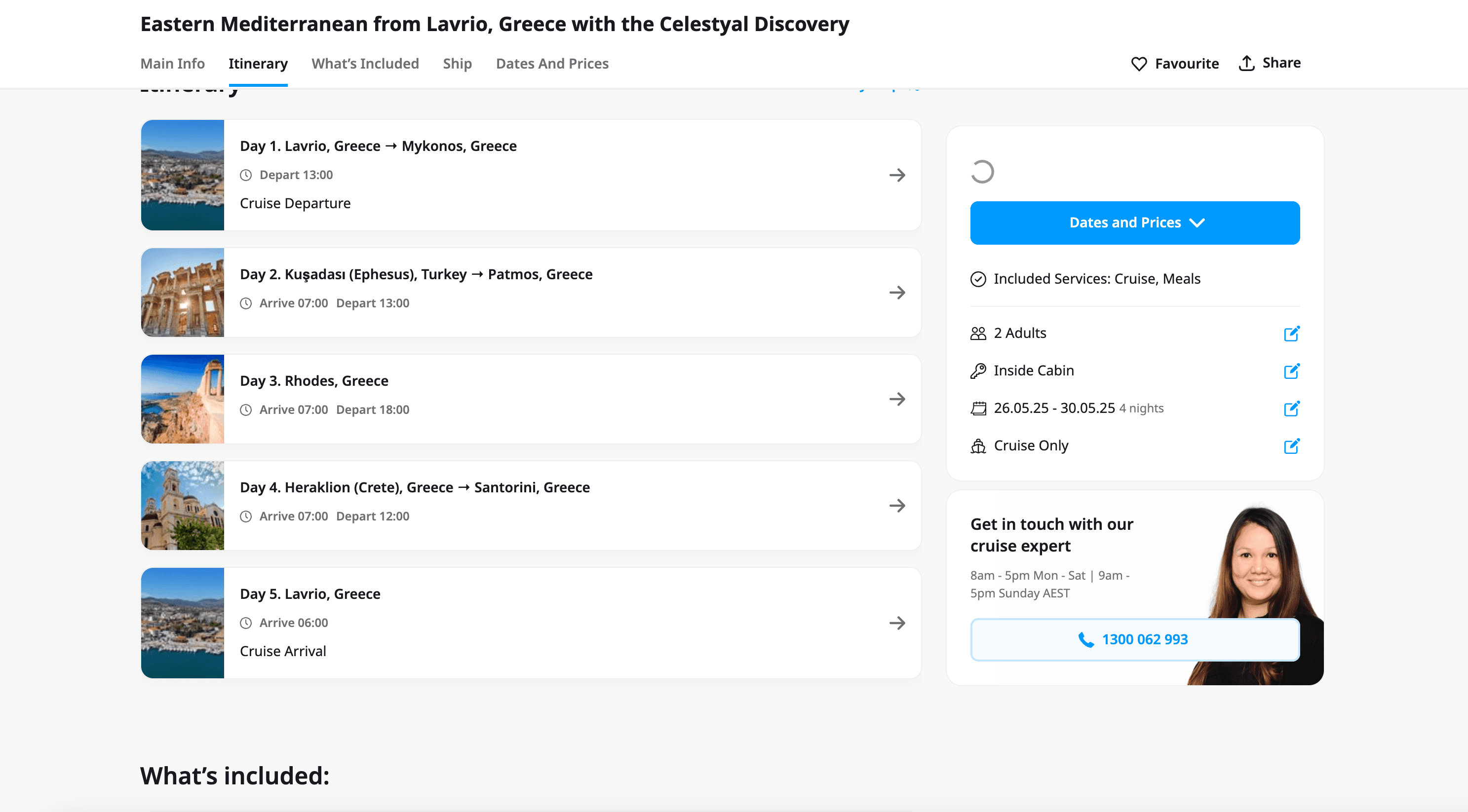 CruiseAway Details Page