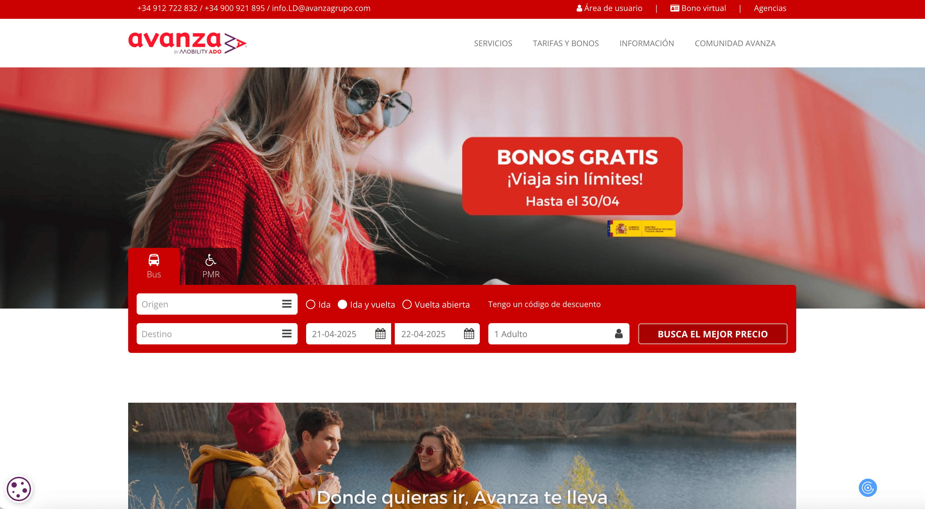 Avanza Website Screenshot