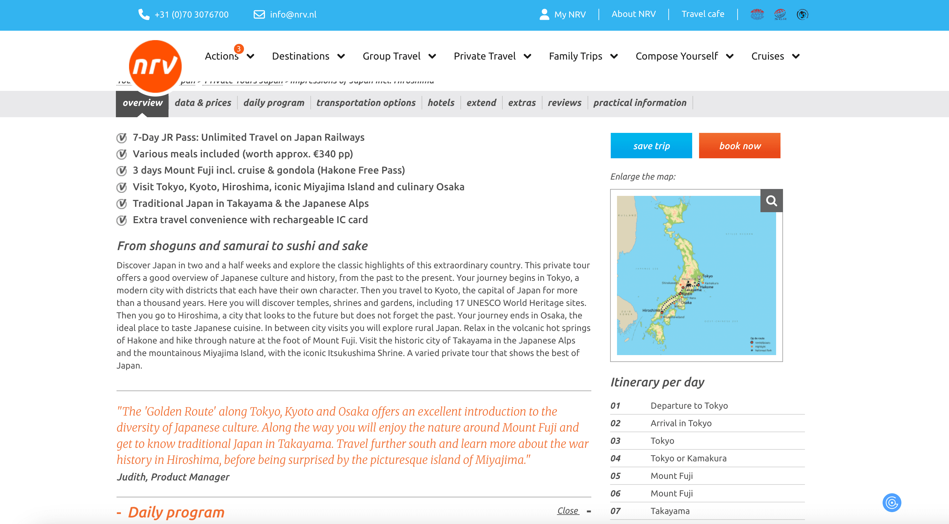 NRV Tours Details Screenshot