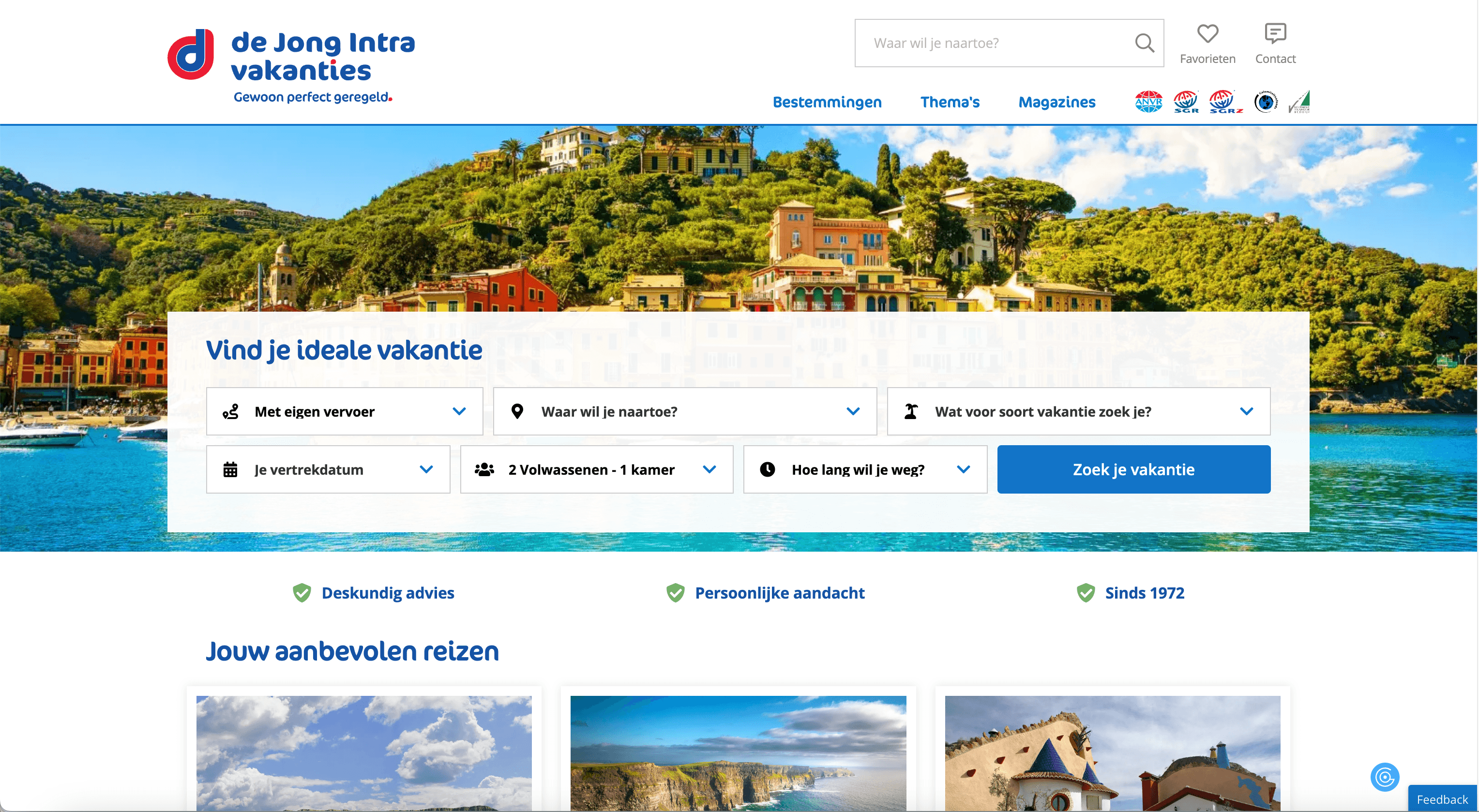 dejongintra Homepage Screenshot