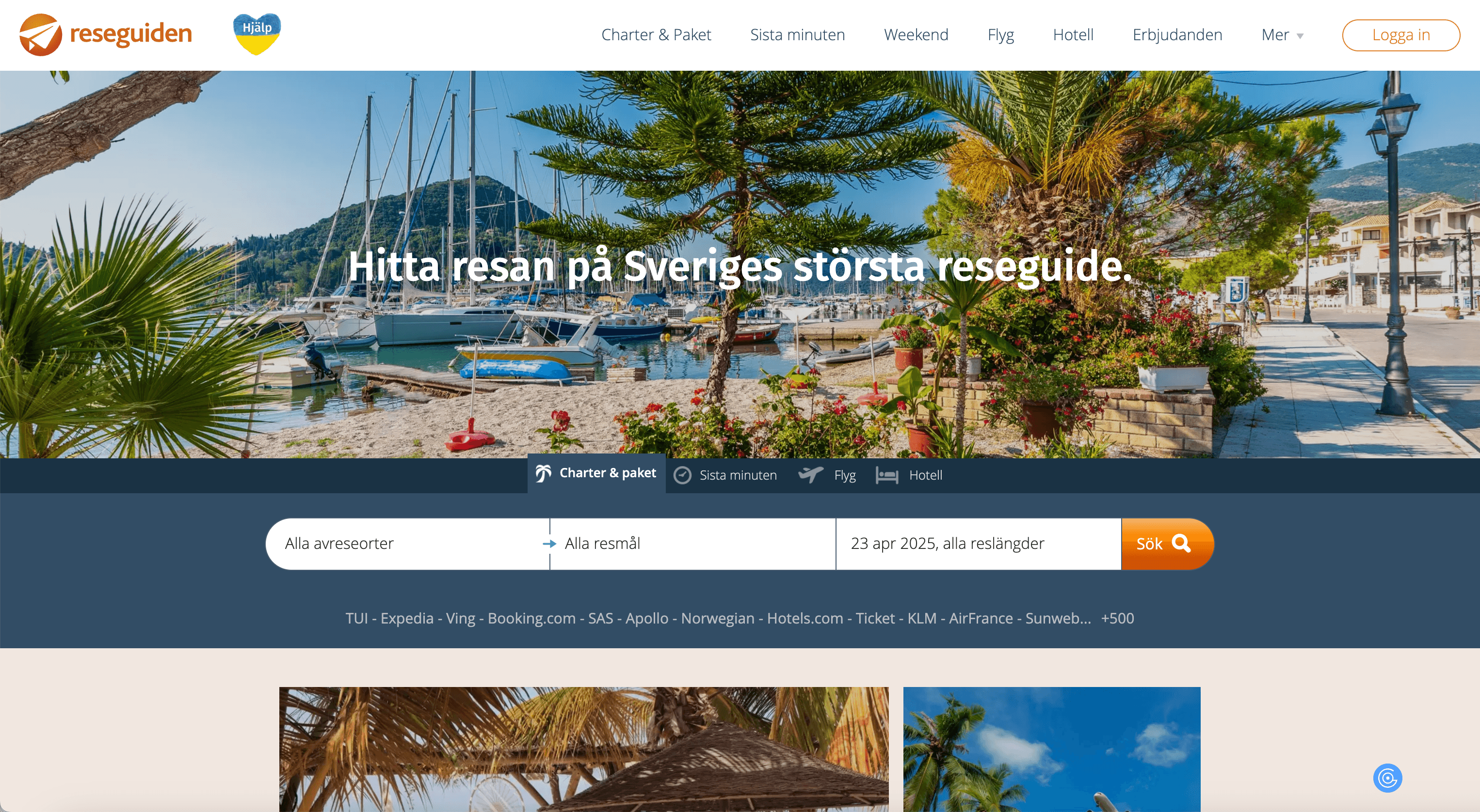 Reseguiden.se Homepage