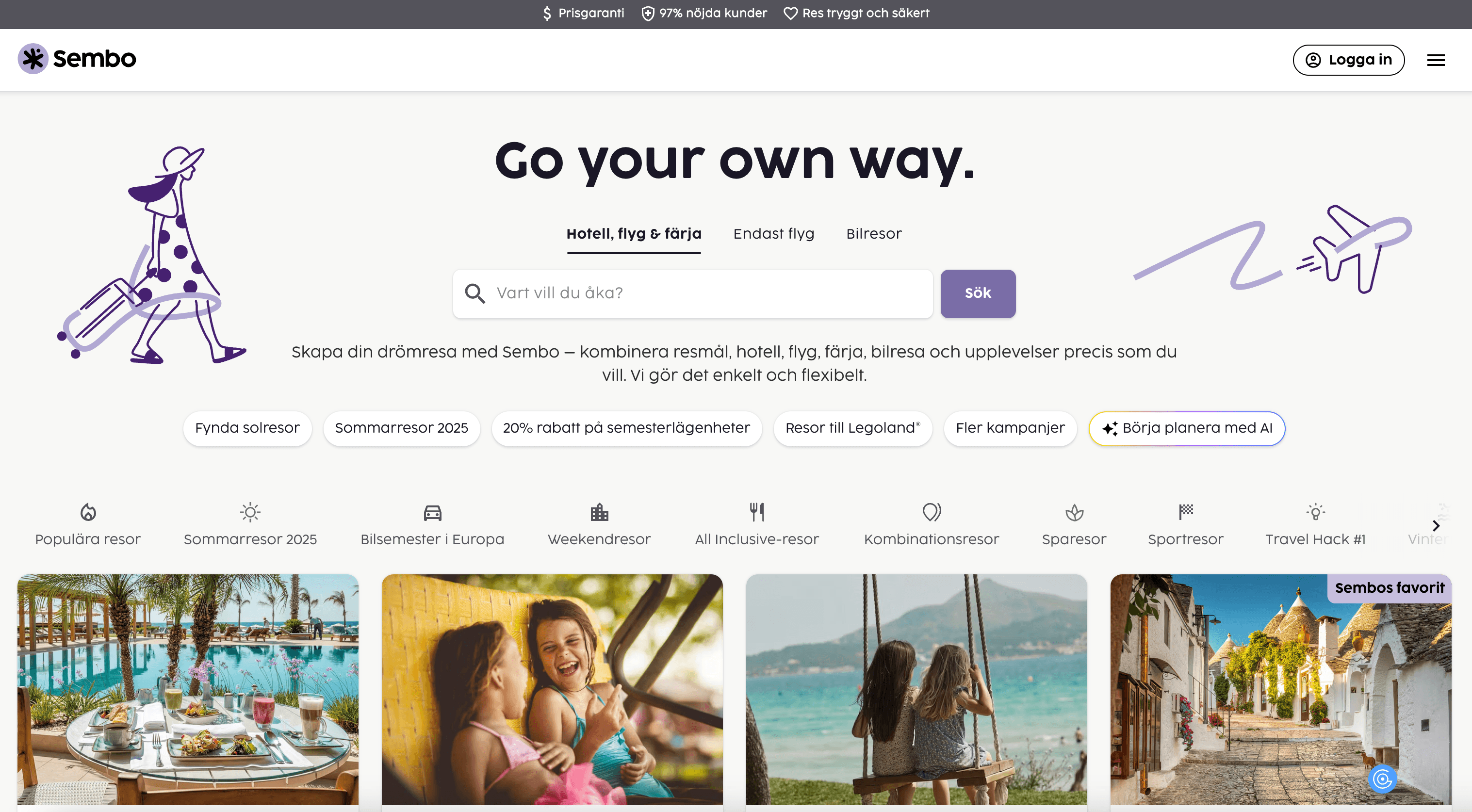 Sembo Homepage Screenshot