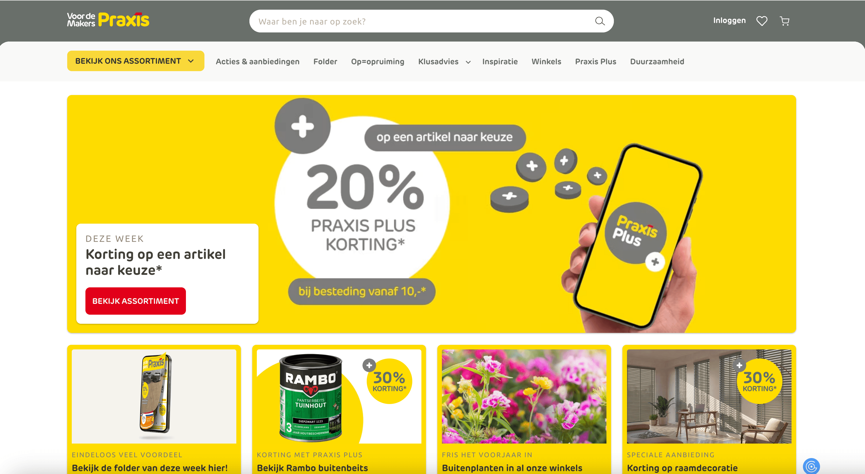 Praxis Homepage Screenshot