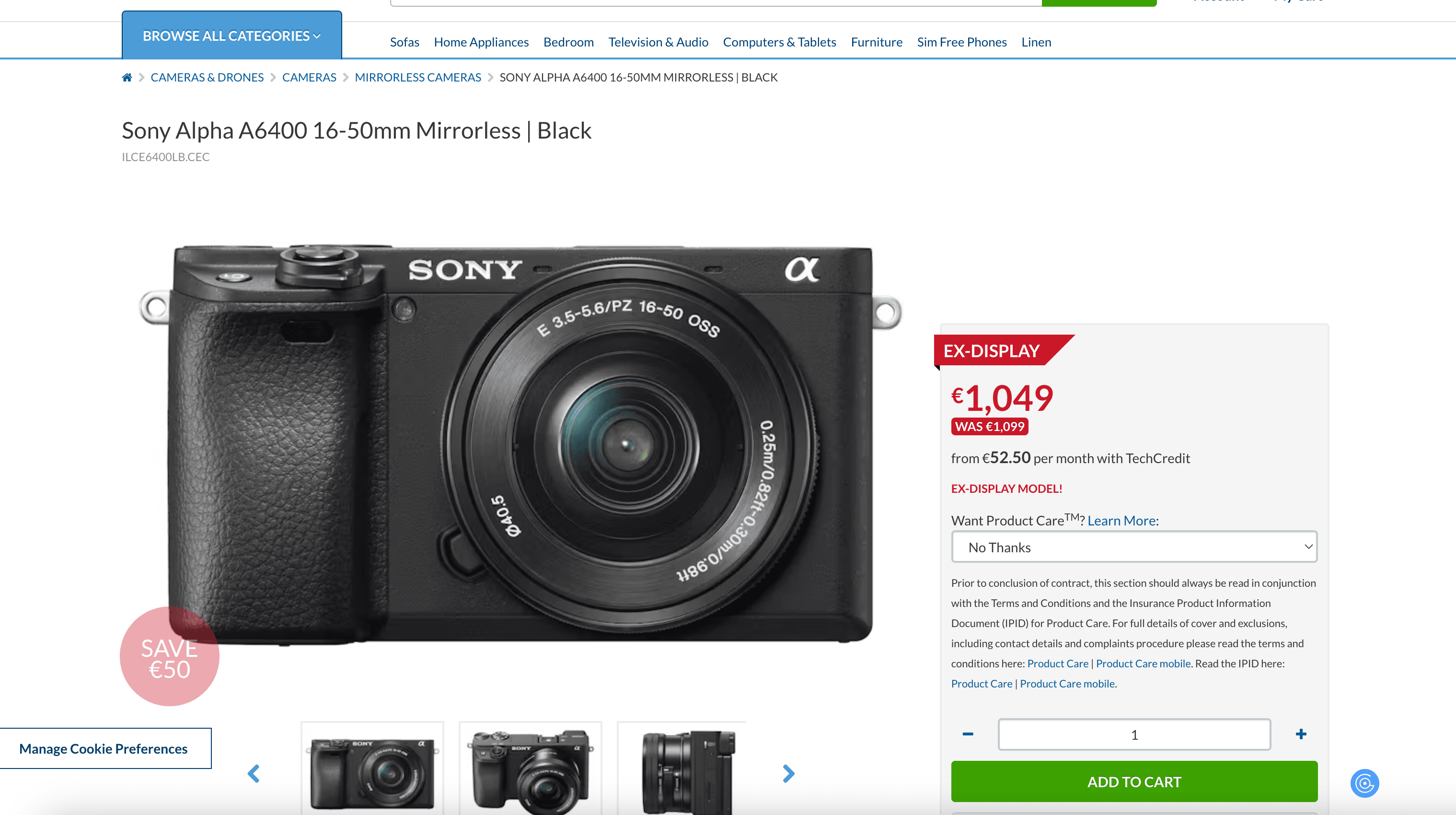 SKU Details Page Screenshot