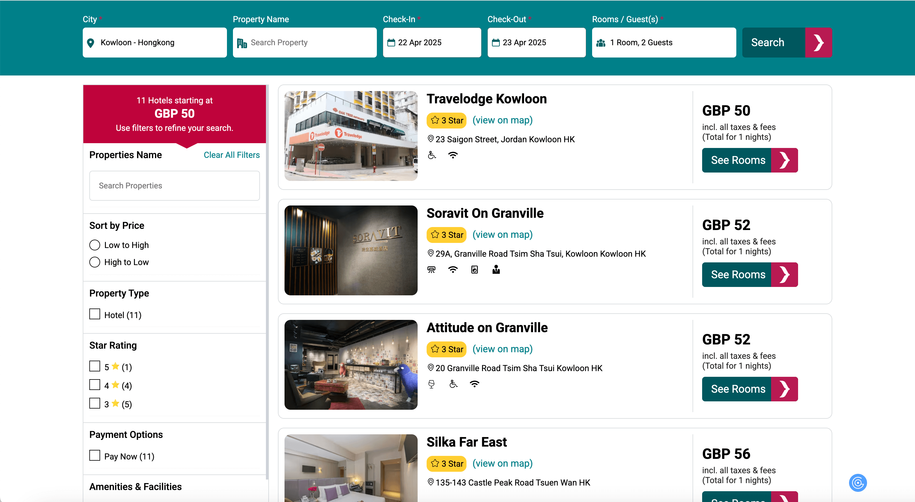 Myholidays Hotels Search Result