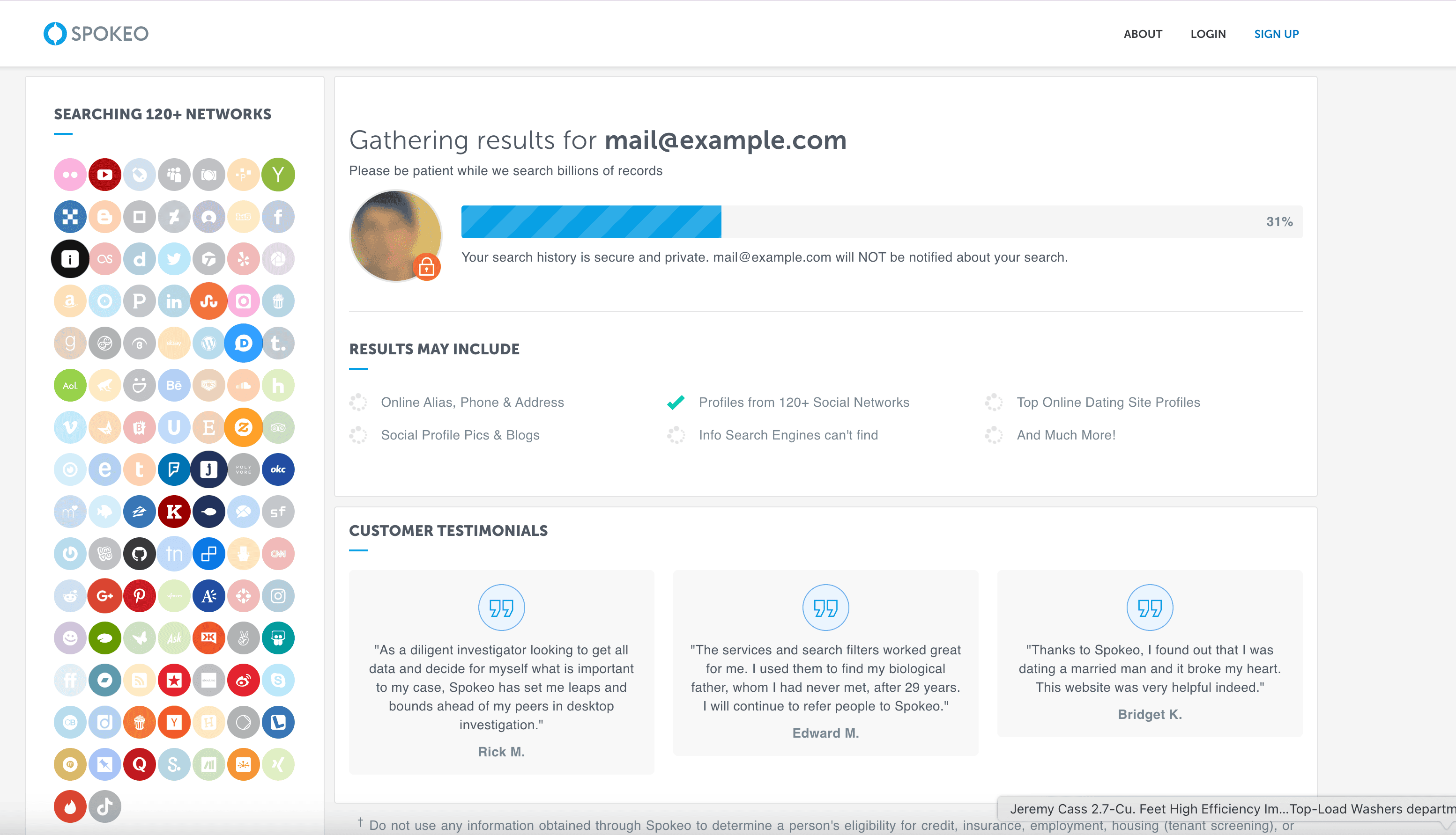 People Search Screenshot