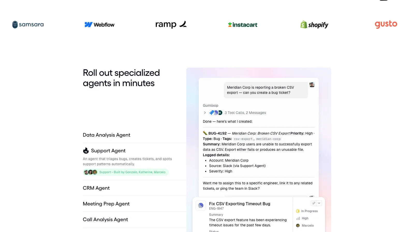 Gumloop homepage screenshot