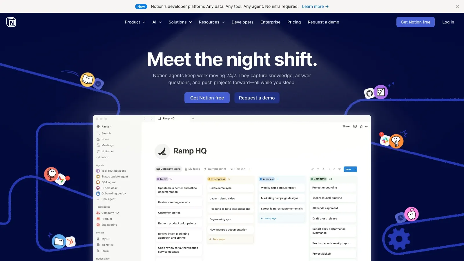 Notion official website screenshot