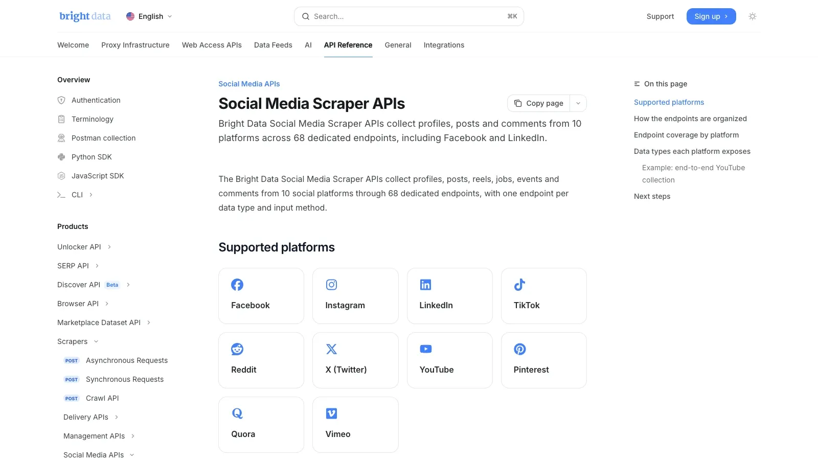 Bright Data official website screenshot