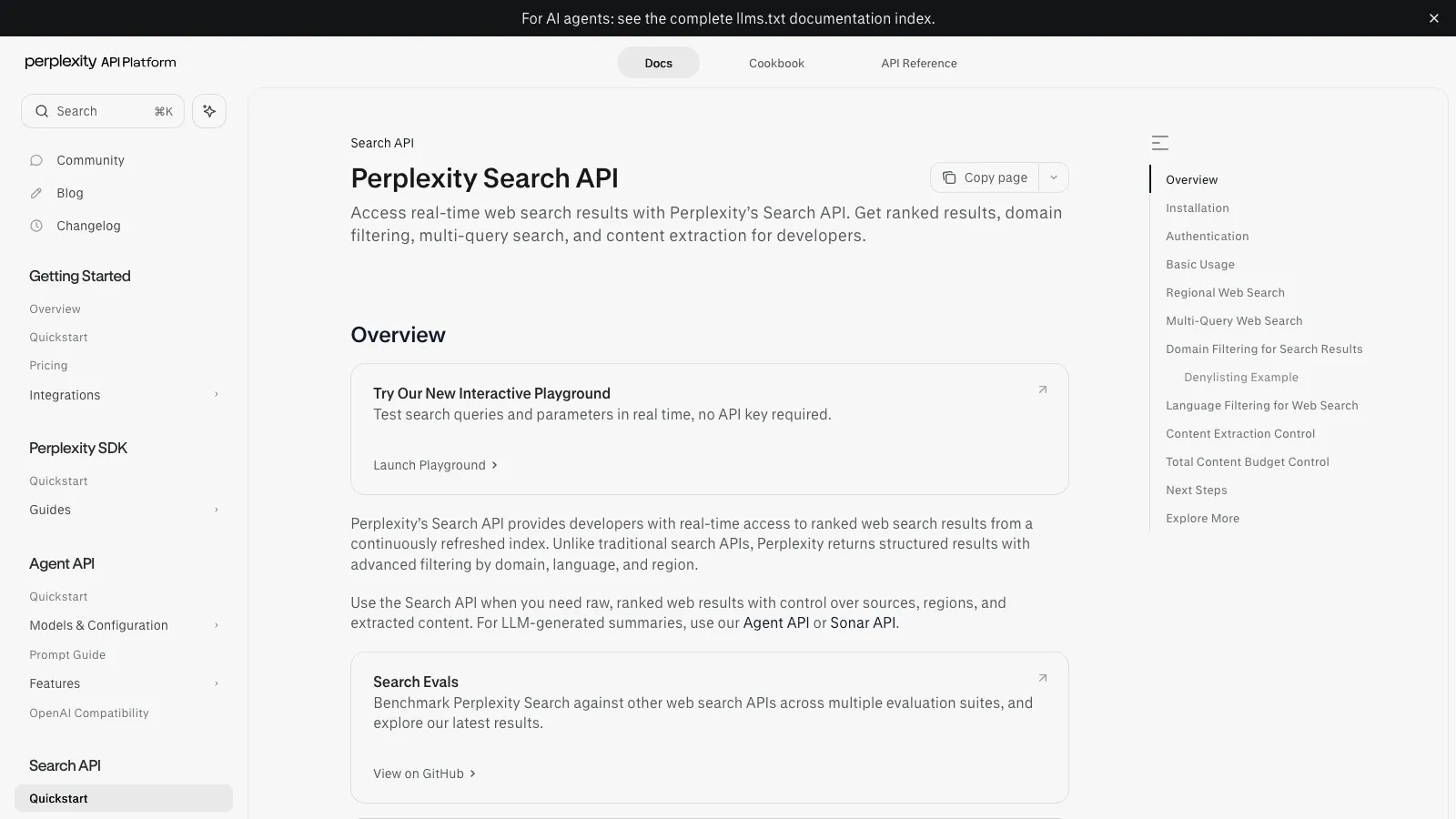 Perplexity official website screenshot
