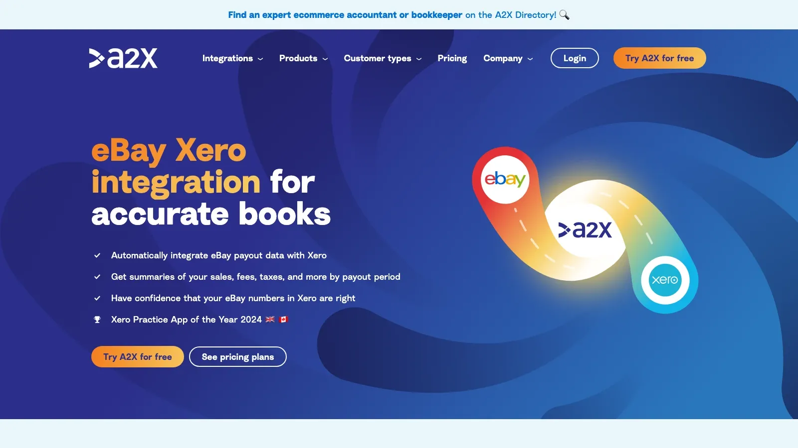 A2X official website screenshot