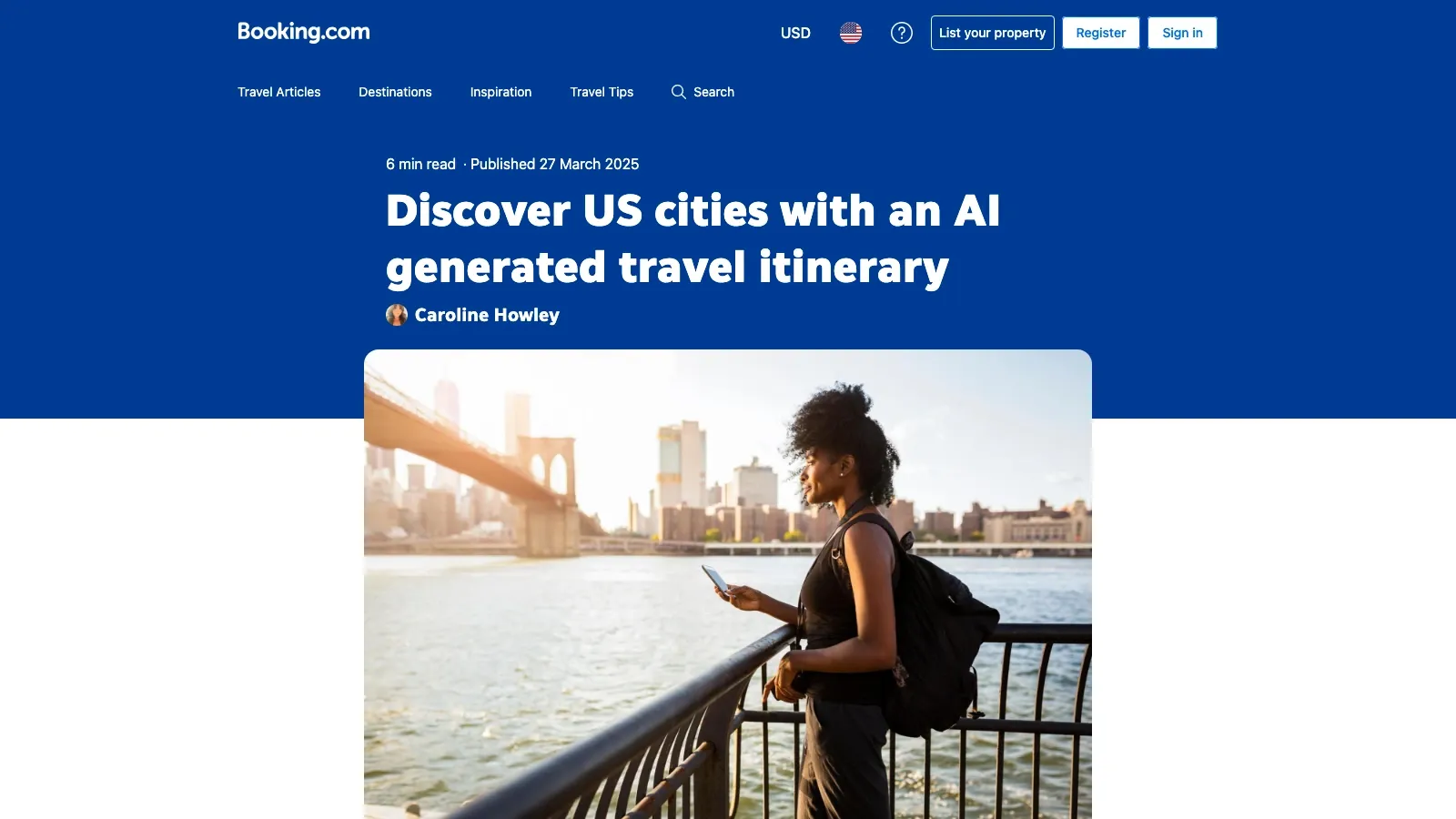 Booking.com official website screenshot