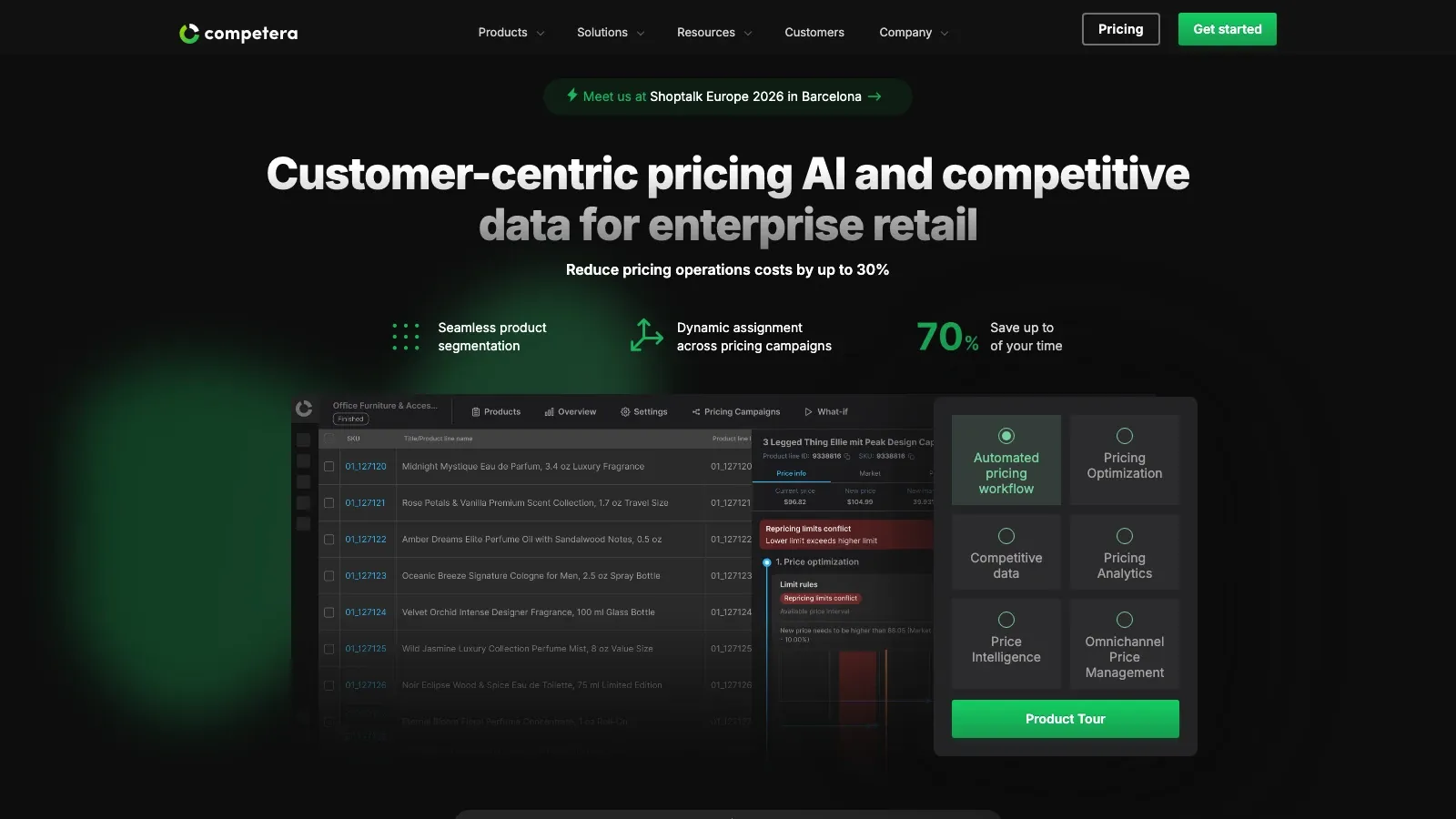 Competera official website screenshot