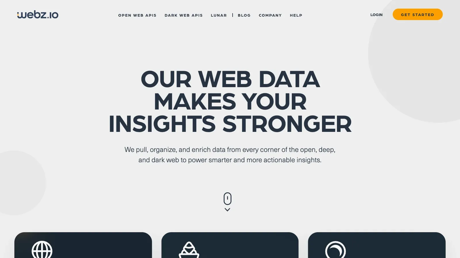 Webz.io 官网截图