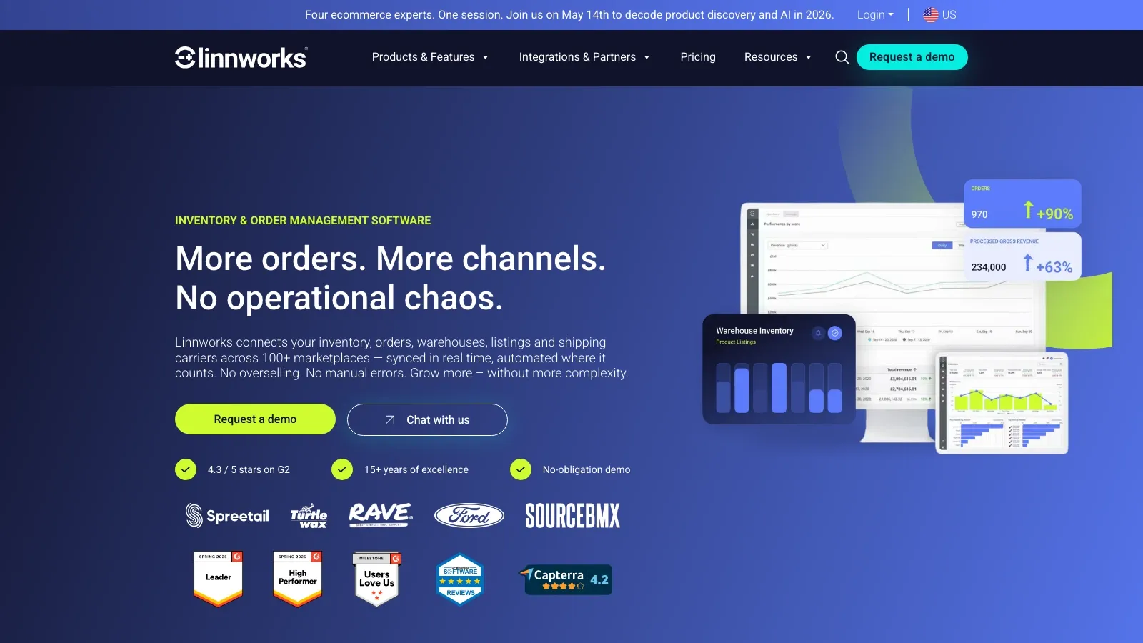 Linnworks official website screenshot