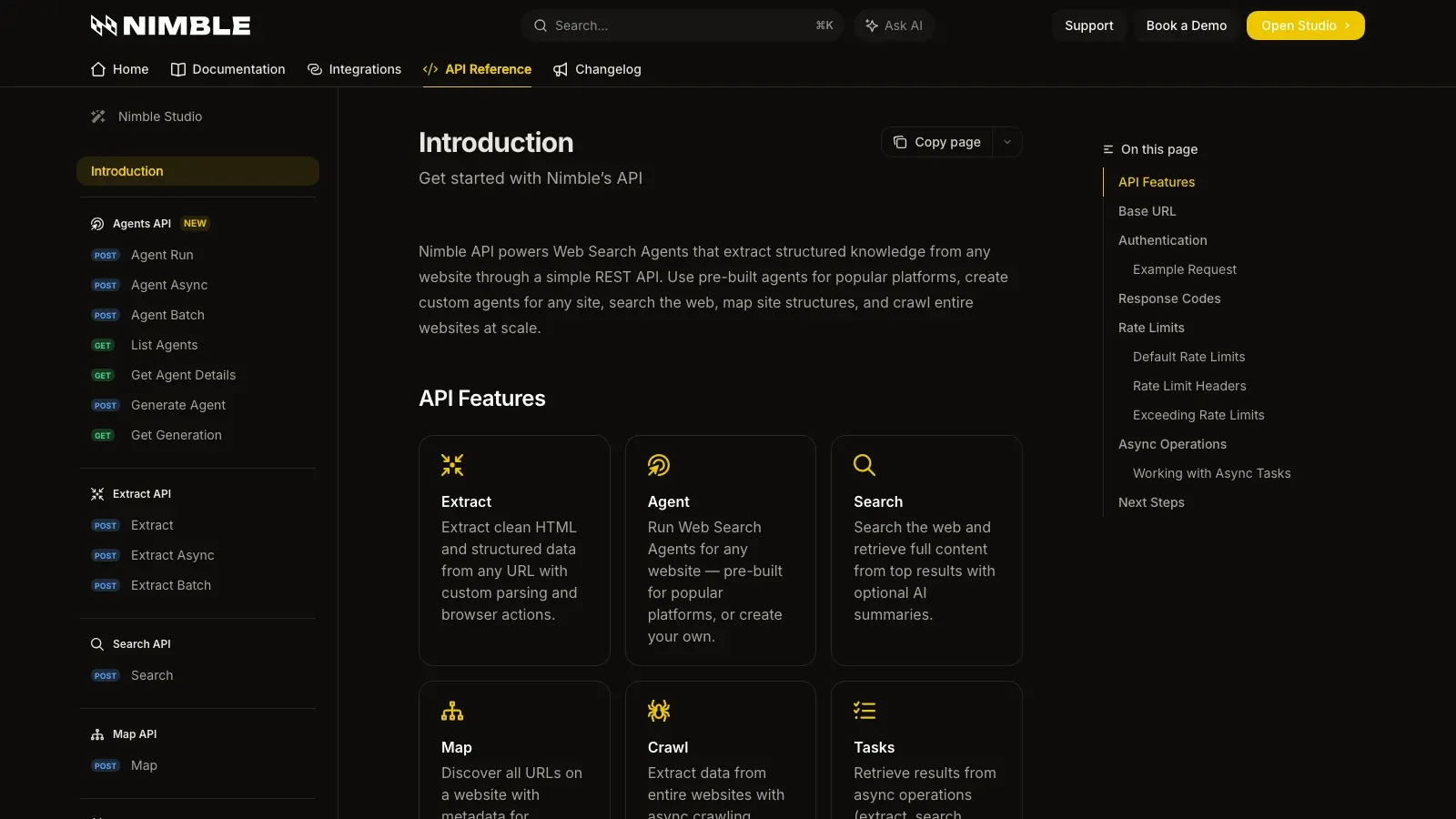 Nimble by Nimbleway official website screenshot