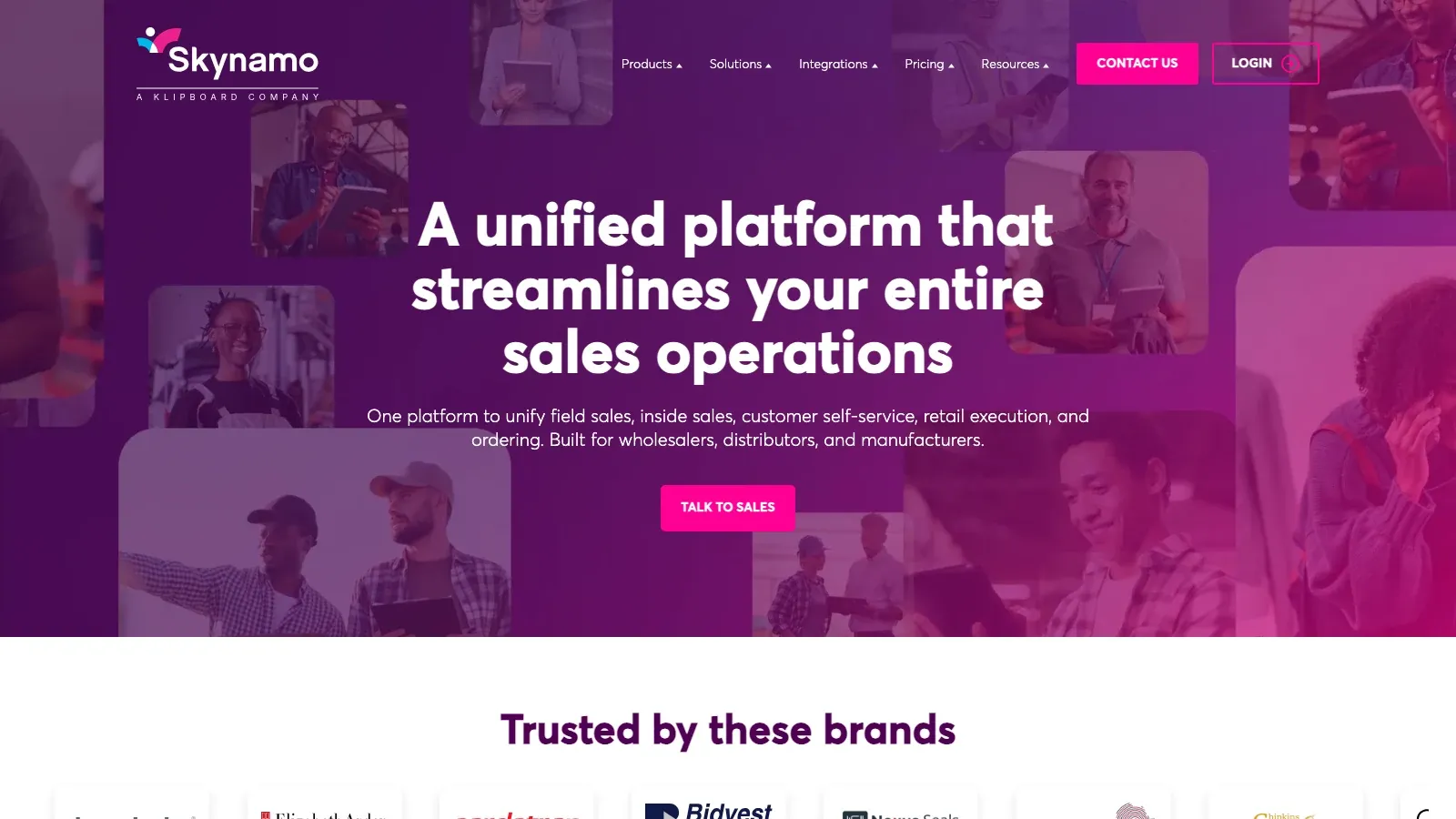 Skynamo official website screenshot