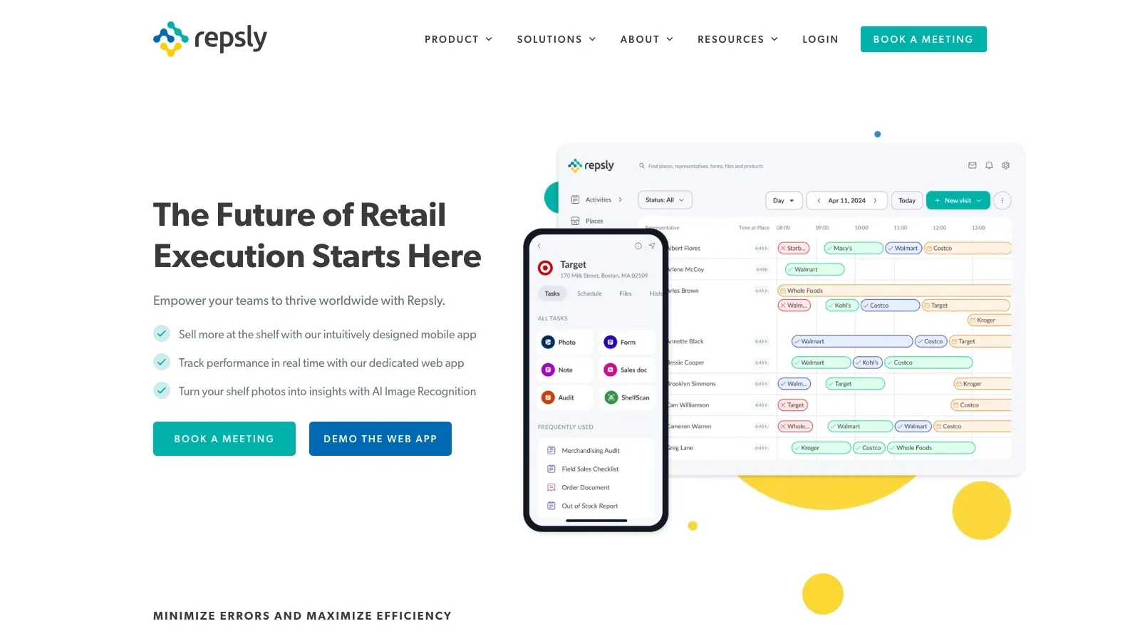 Repsly official website screenshot